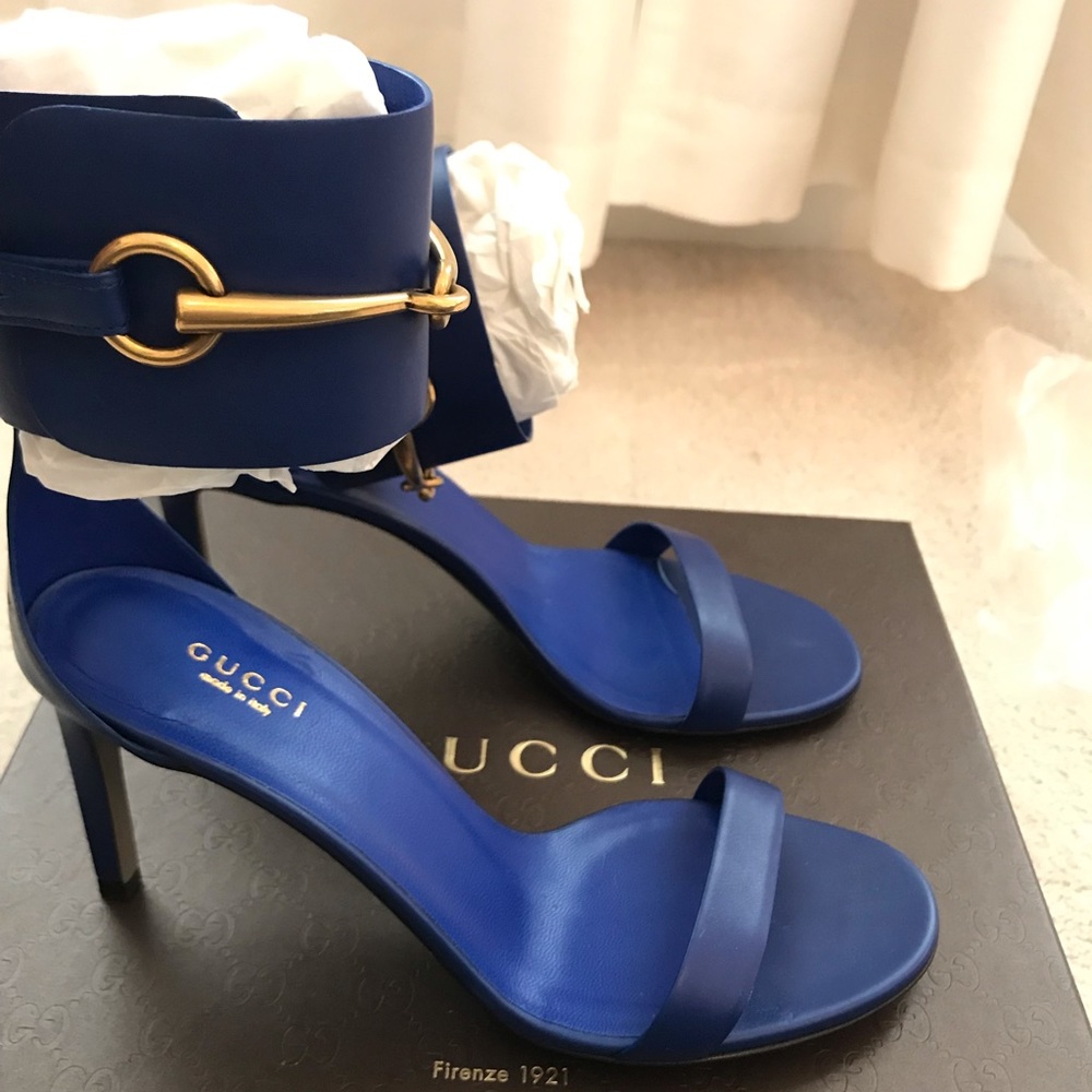 GUCCI Ursula Caged Sandal 90mm (Deep Zaffiro)